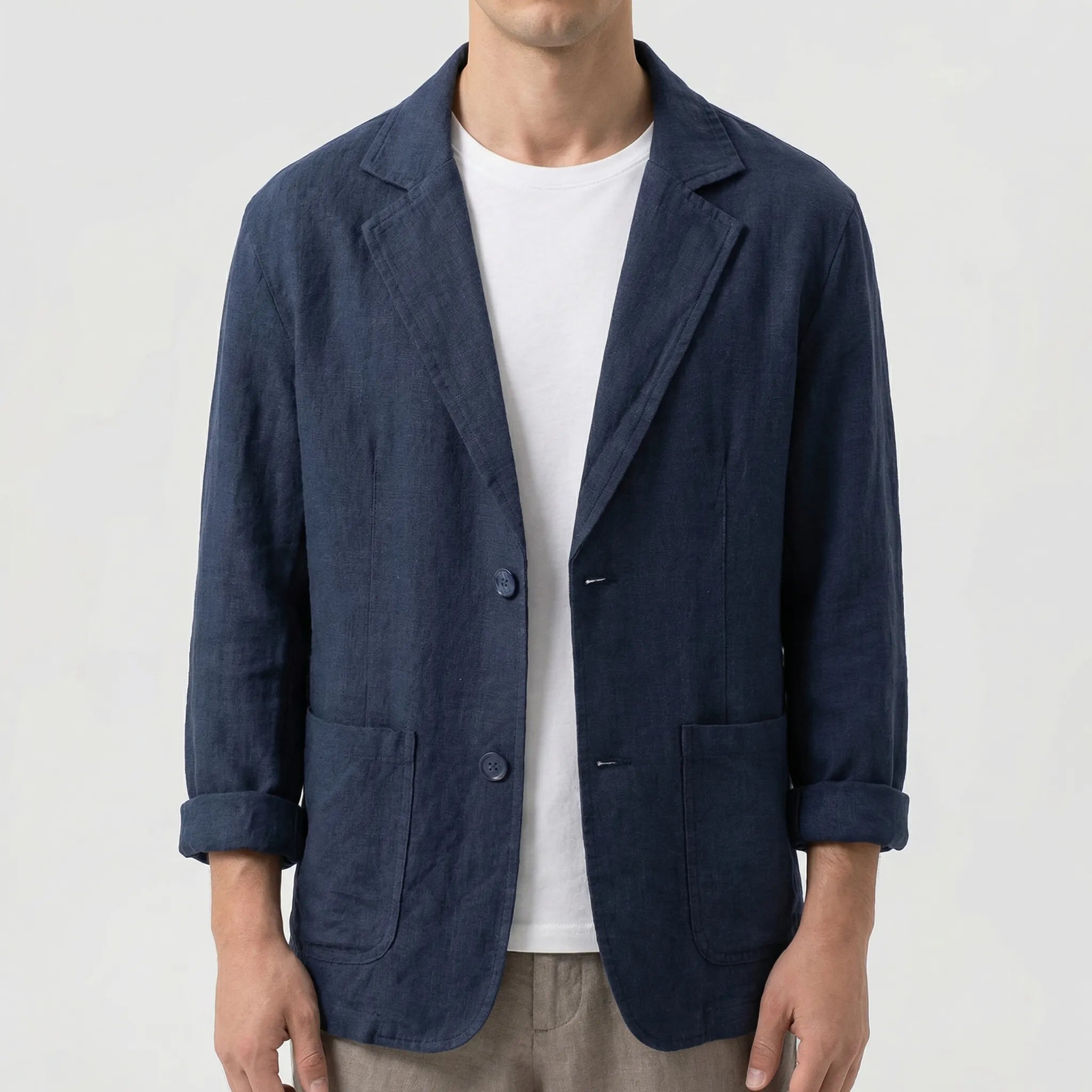 Navando | Relaxed Fit Blazer Met Reverskraag
