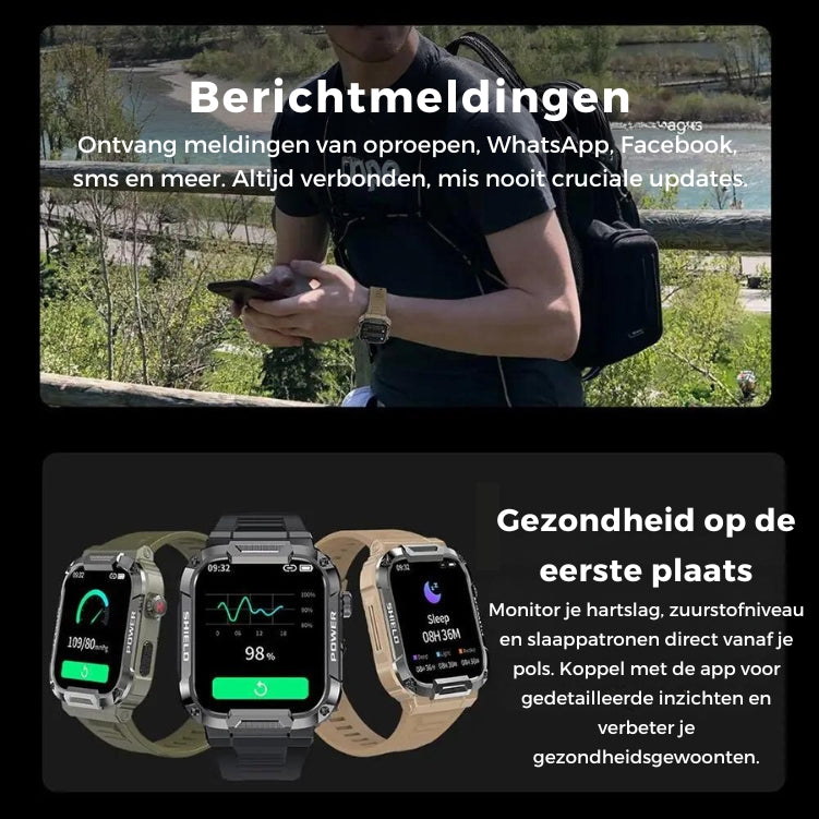 Navando | Robuuste Smartwatch Met Uitgebreide Gezondheidsfuncties