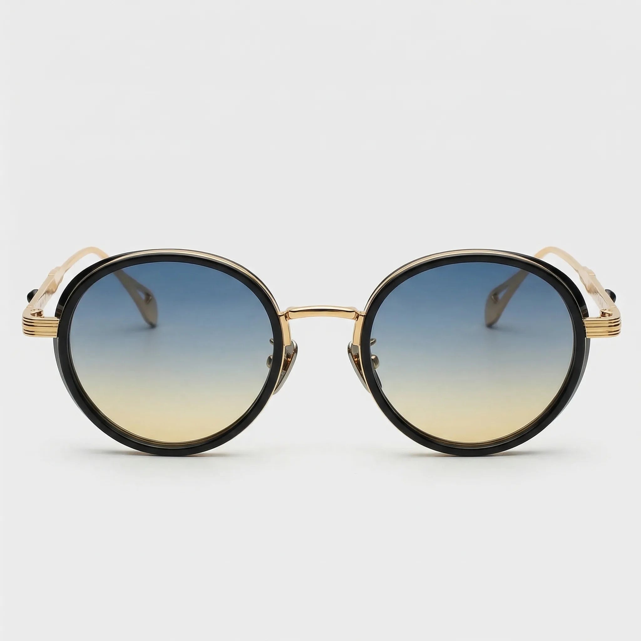 Navando | Ronde Retro Zonnebril Met Metalen Montuur