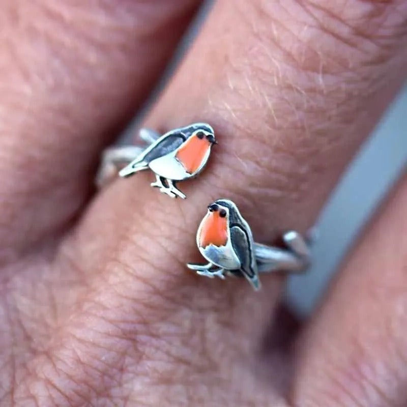 Navando | Roodborstje Sieradenset Met Ketting En Oorbellen