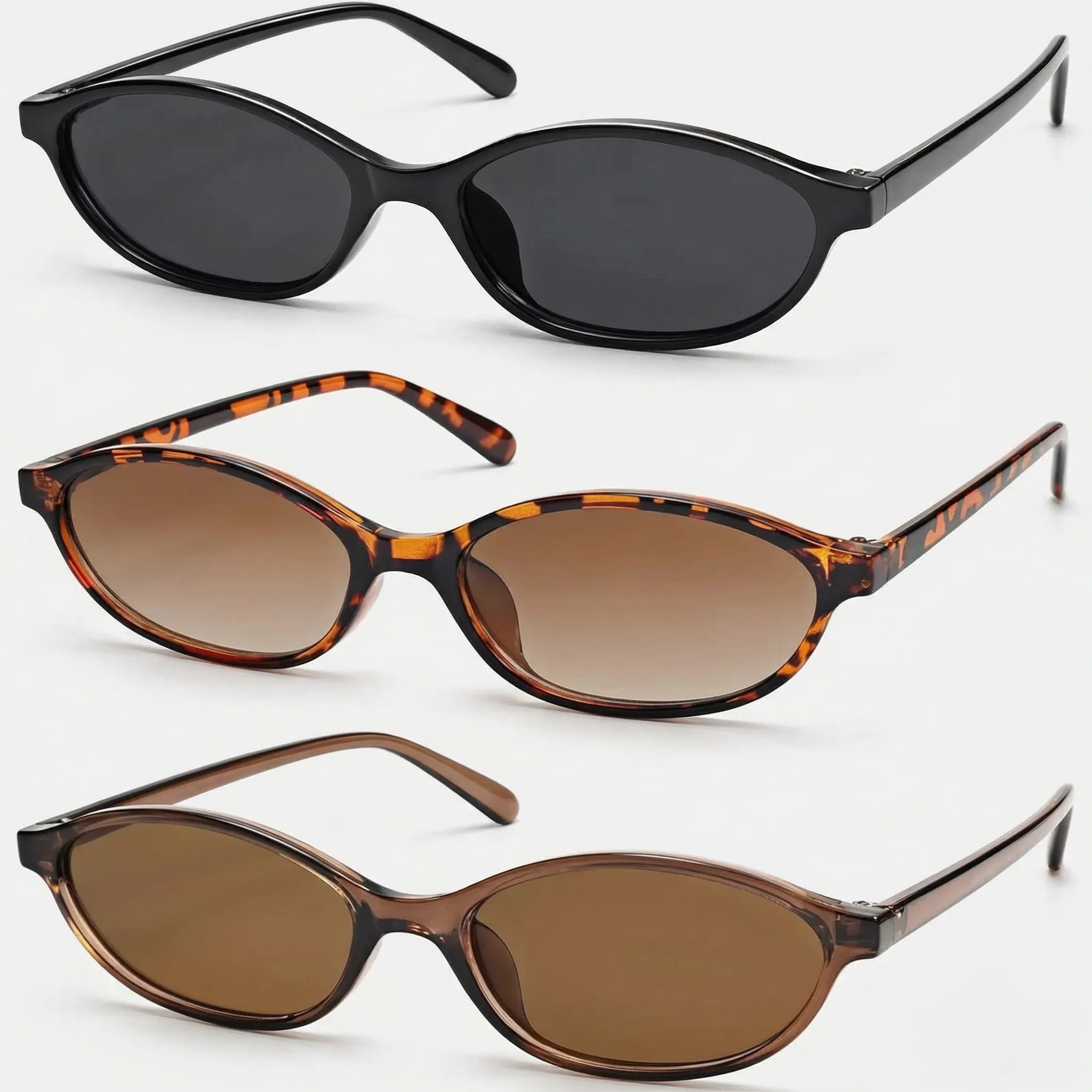 Navando | Smalle Cat-Eye Zonnebril Jaren 90 Stijl