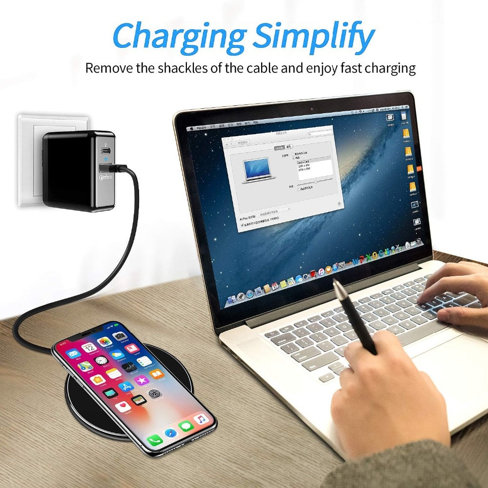 Navando | Snel Draadloos Oplaadpad Met USB-C Aansluiting
