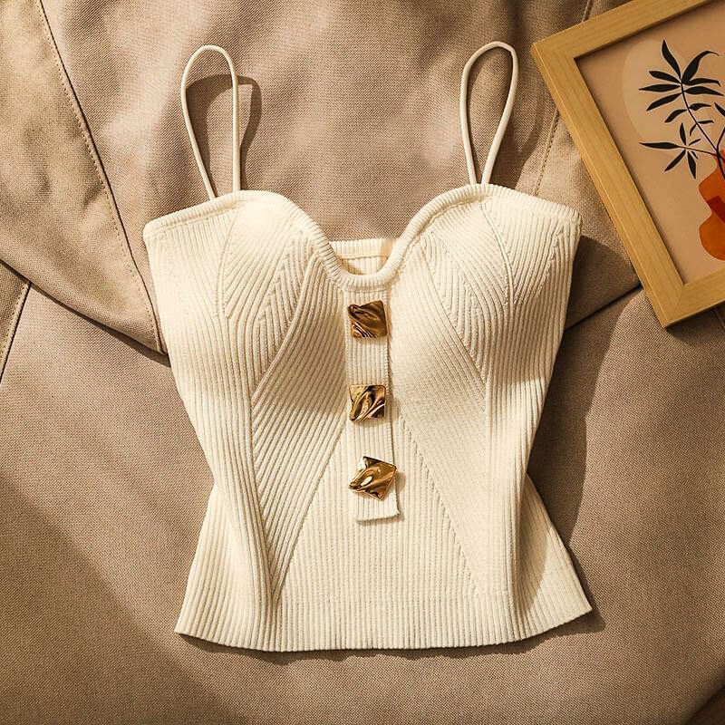 Navando | Strakke Cami Met Hartjesdecolleté