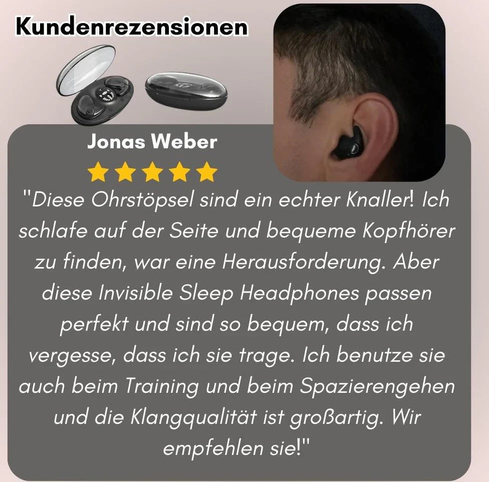 Navando | Ultrakleine Draadloze Slaapoortelefoons Met Oplaadcase