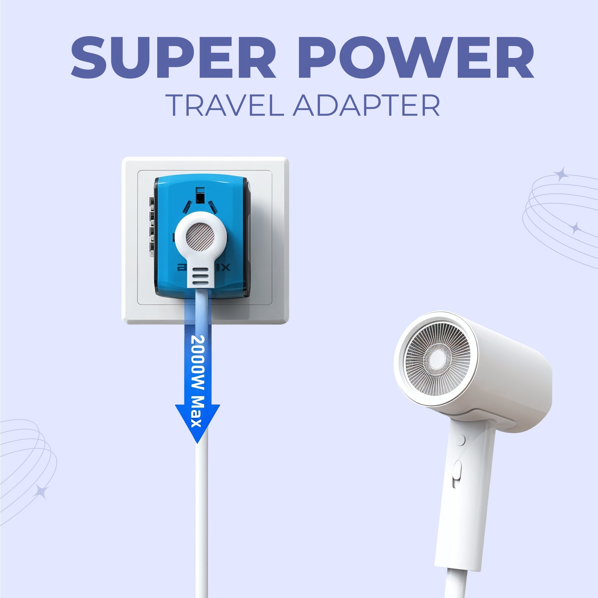 Navando | Universele Reisadapter Met USB-Poorten