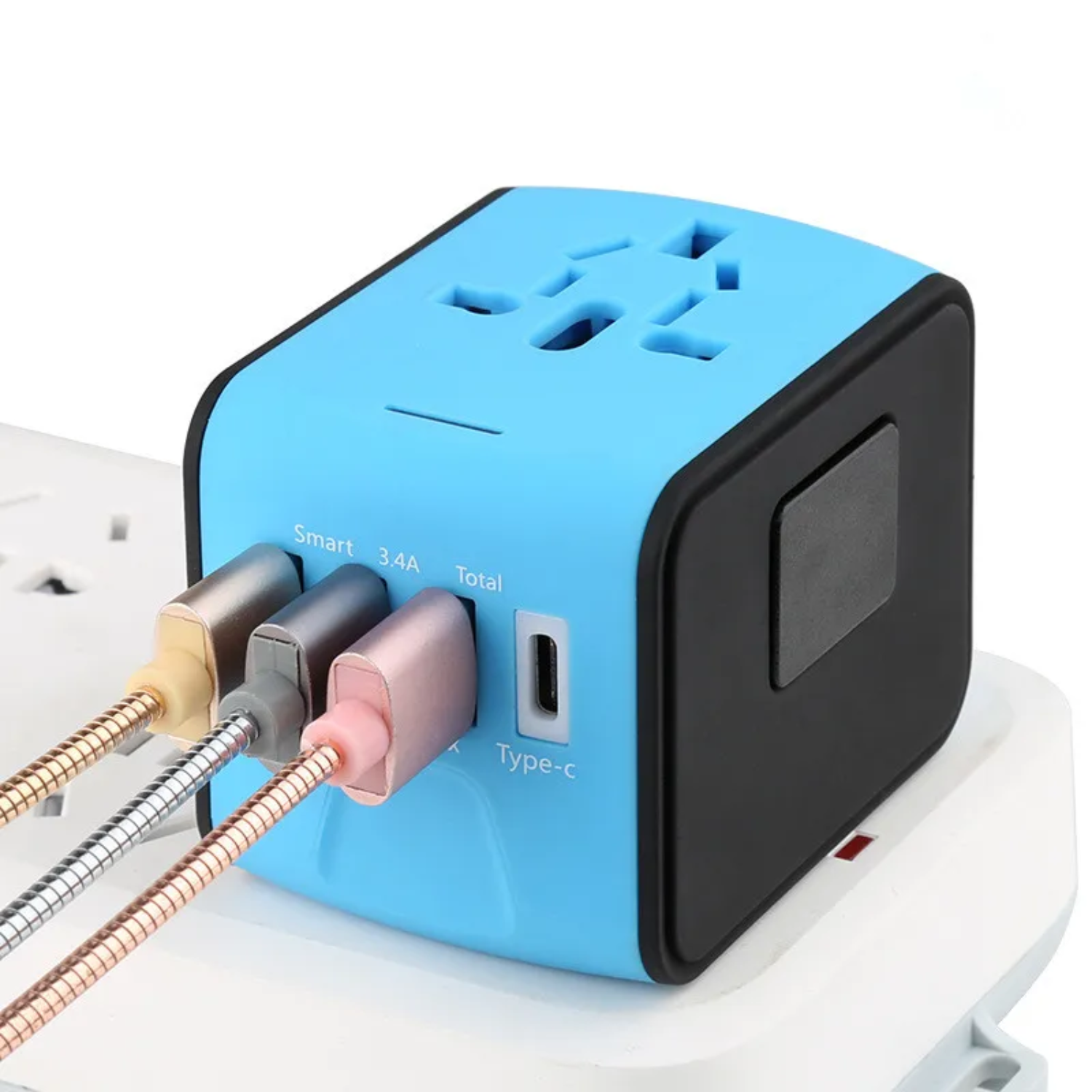 Navando | Universele Reisadapter Met USB-Poorten