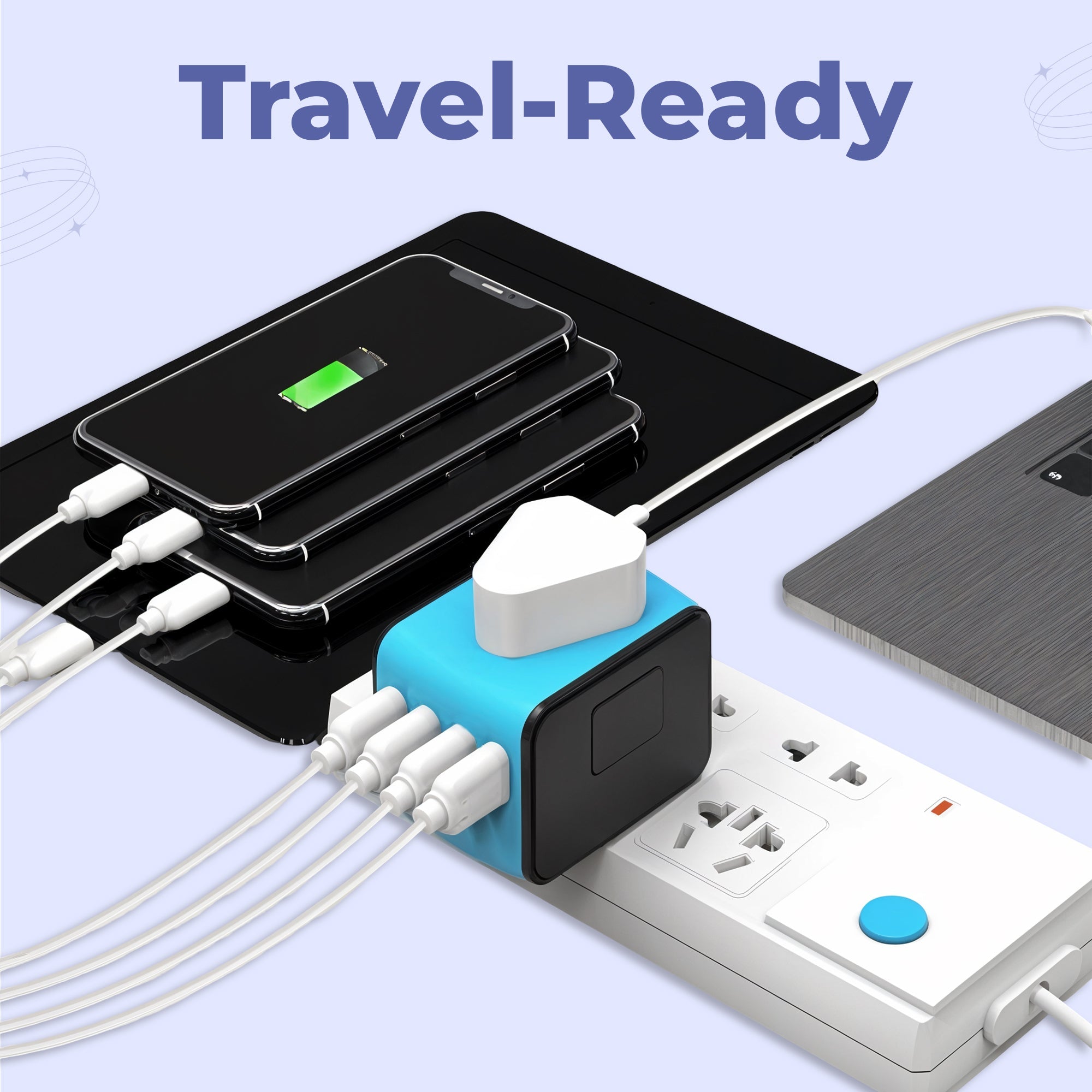 Navando | Universele Reisadapter Met USB-Poorten
