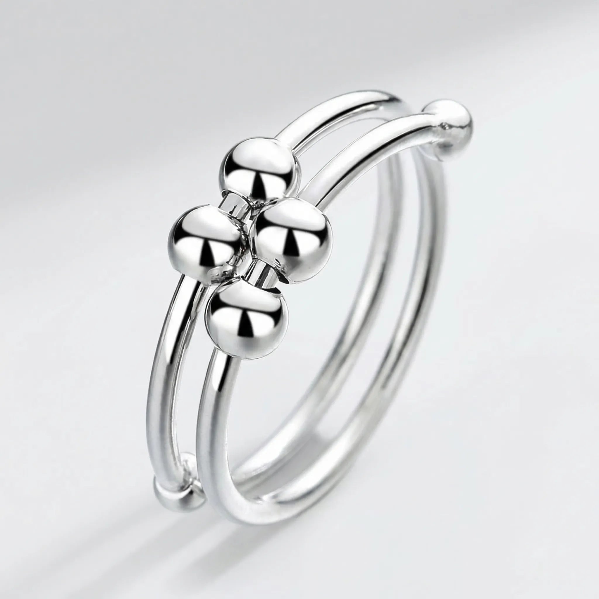 Navando | Verstelbare Ring Met Roterende Kralen