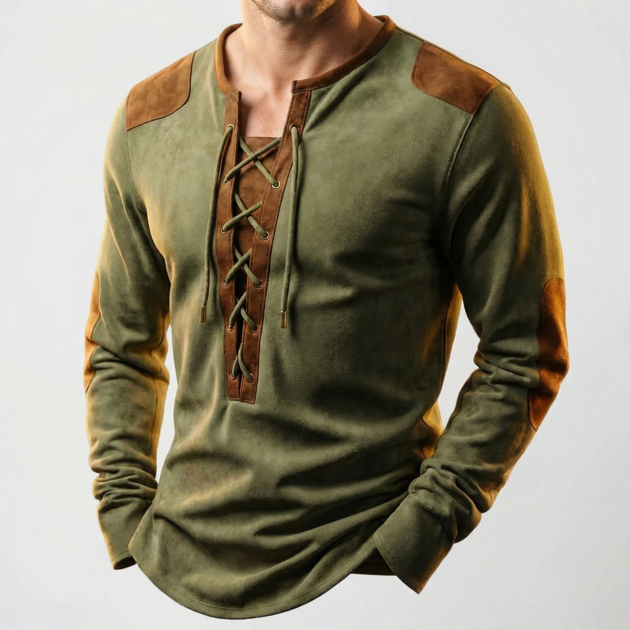 Navando | Vetersluiting Longsleeve Met Contrastpanelen
