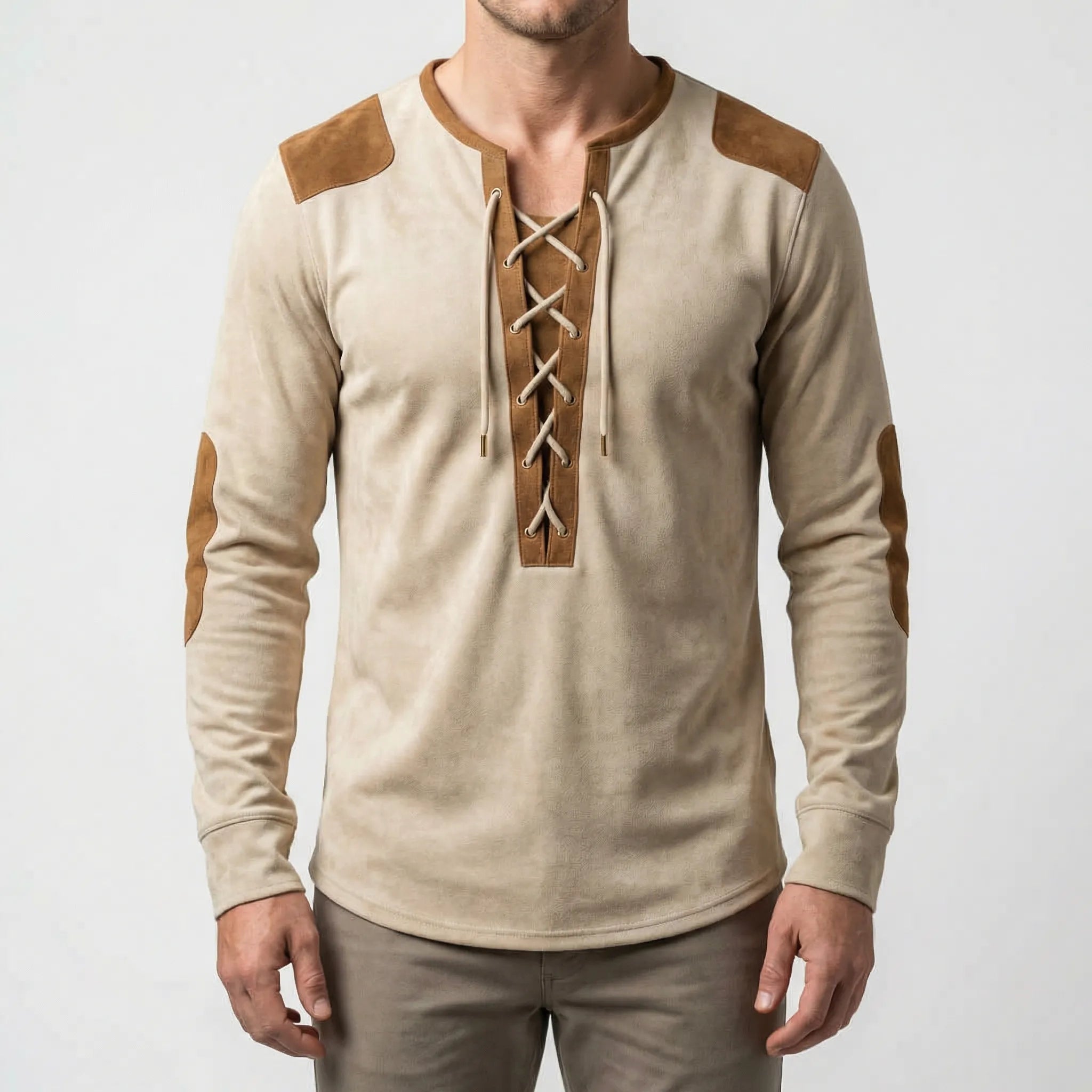 Navando | Vetersluiting Longsleeve Met Contrastpanelen