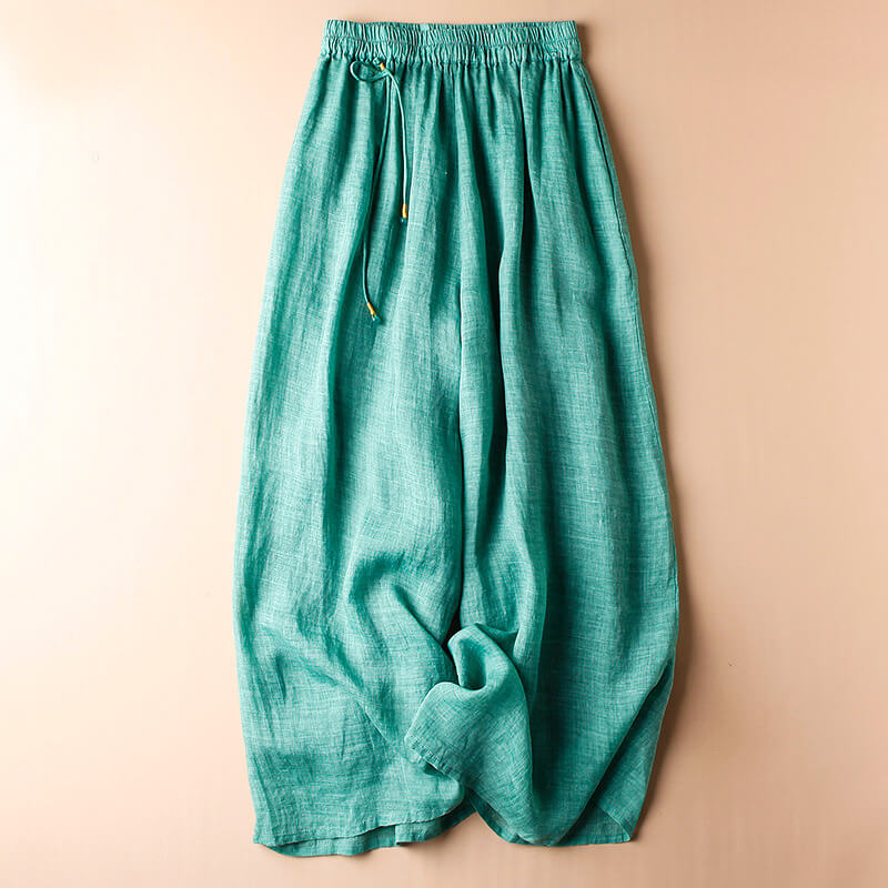Navando | Wijdvallende Broek Met Elastische Tailleband