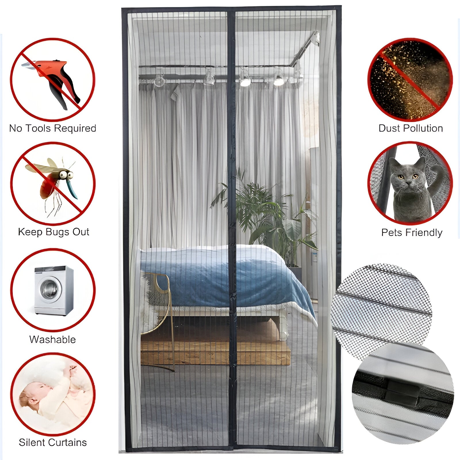 NetShield | Slim muggennet met magnetische sluiting 5