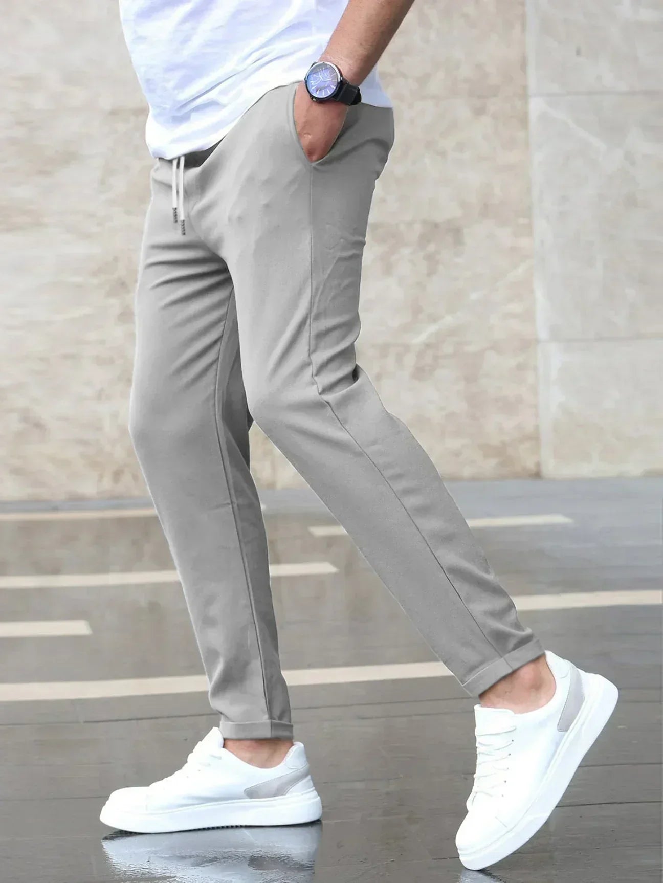 Nette Herenbroek Met Elastische Tailleband | Navando