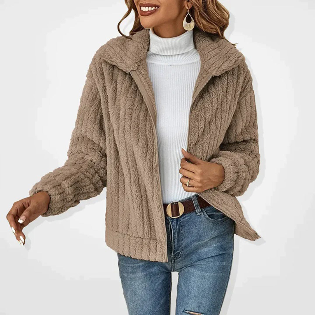 Noa | Lange fleece vest met ritssluiting 3