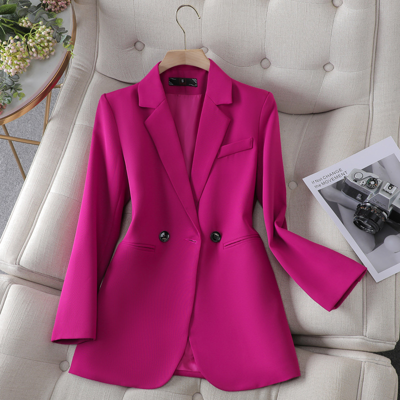 Lange elegante zakelijke trenchcoat – moderne eenknoopsjas voor op kantoor