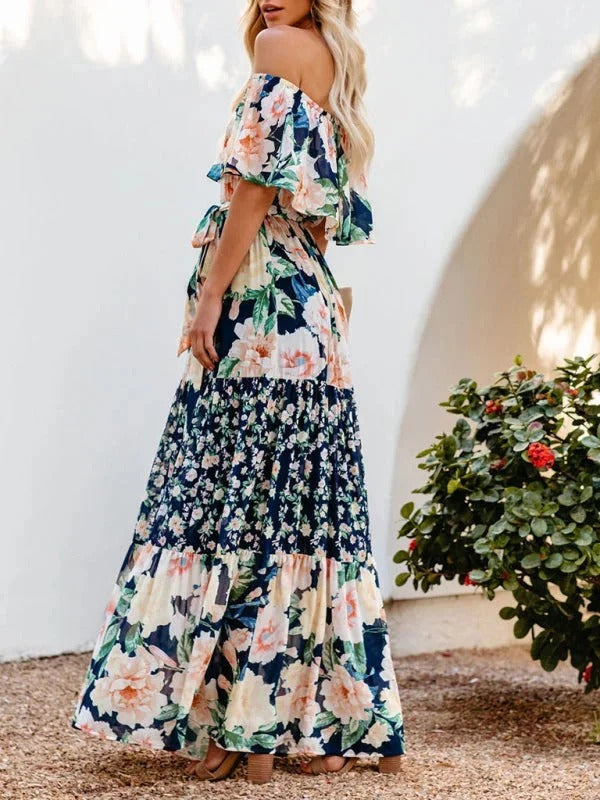 Off-Shoulder Maxi Jurk | Navando