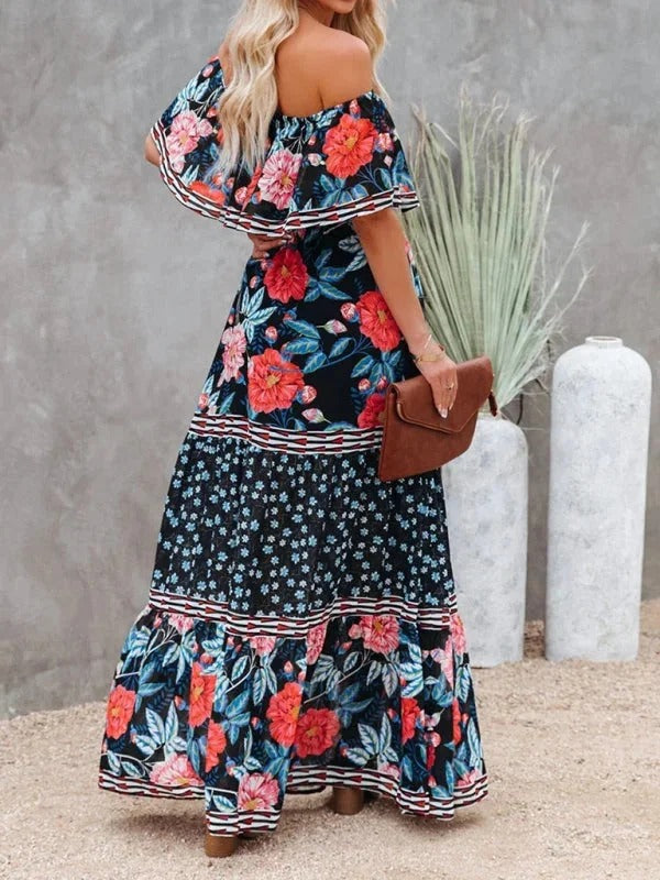 Off-Shoulder Maxi Jurk | Navando