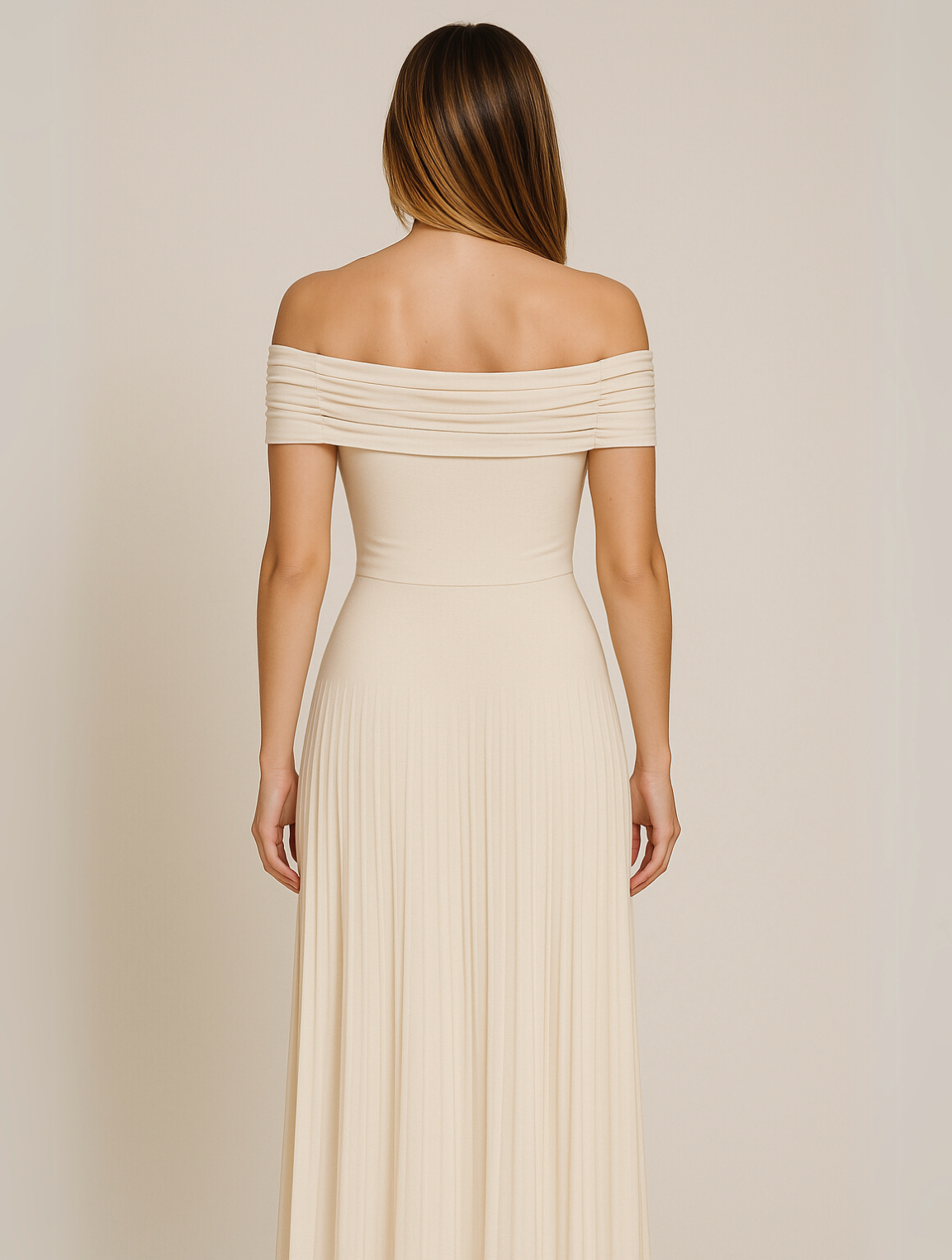 Off-Shoulder Maxi Jurk | Navando