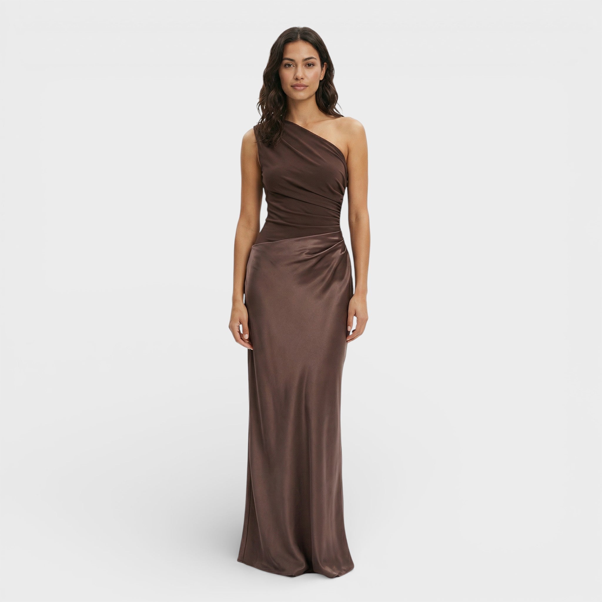 Onbekend | Off-shoulder maxi jurk met kant 0