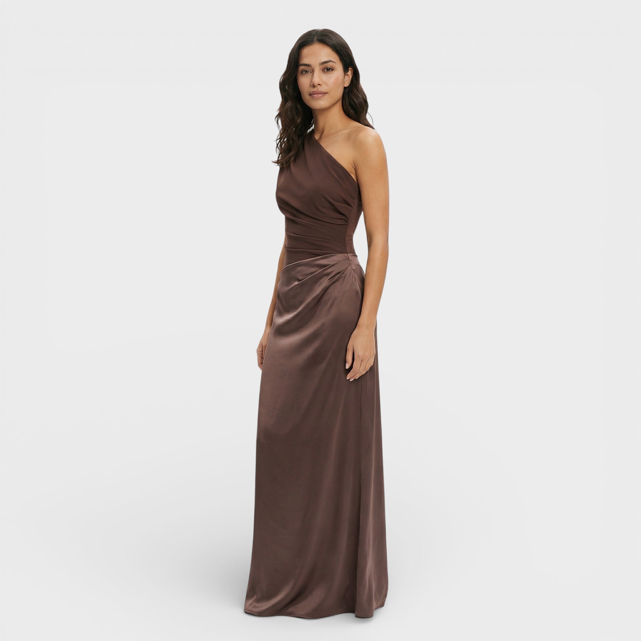 Onbekend | Off-shoulder maxi jurk met kant 1