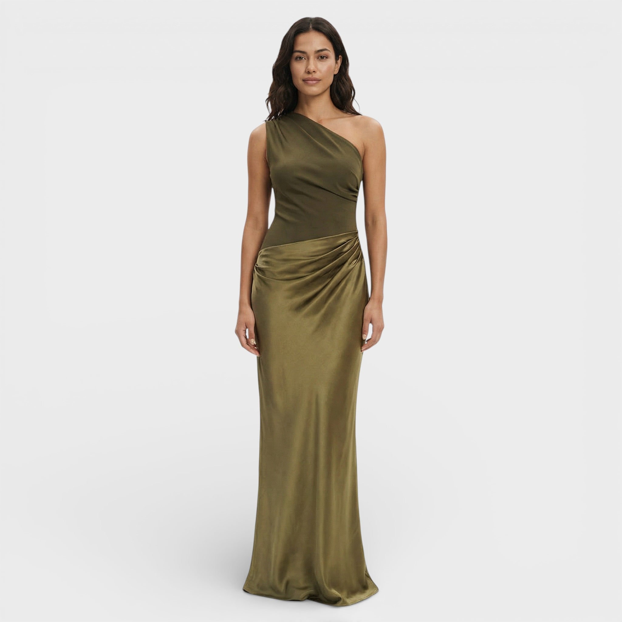 Onbekend | Off-shoulder maxi jurk met kant 4
