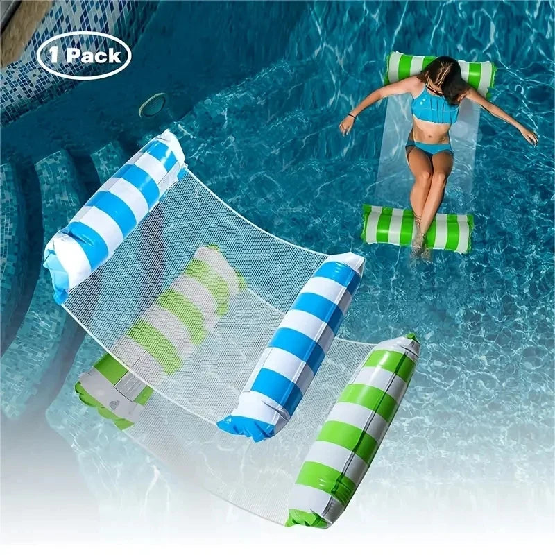 Opblaasbare Waterhangmat Met Net | Navando 