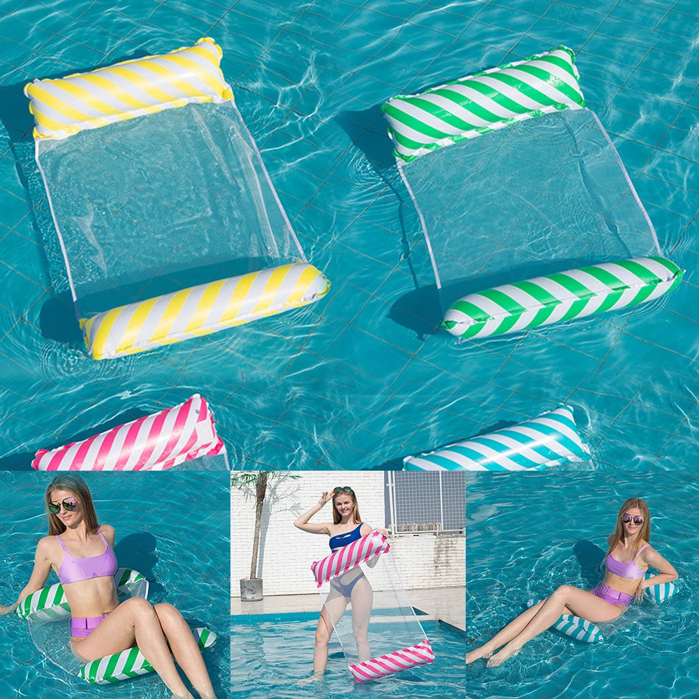 Opblaasbare Waterhangmat Met Net | Navando 