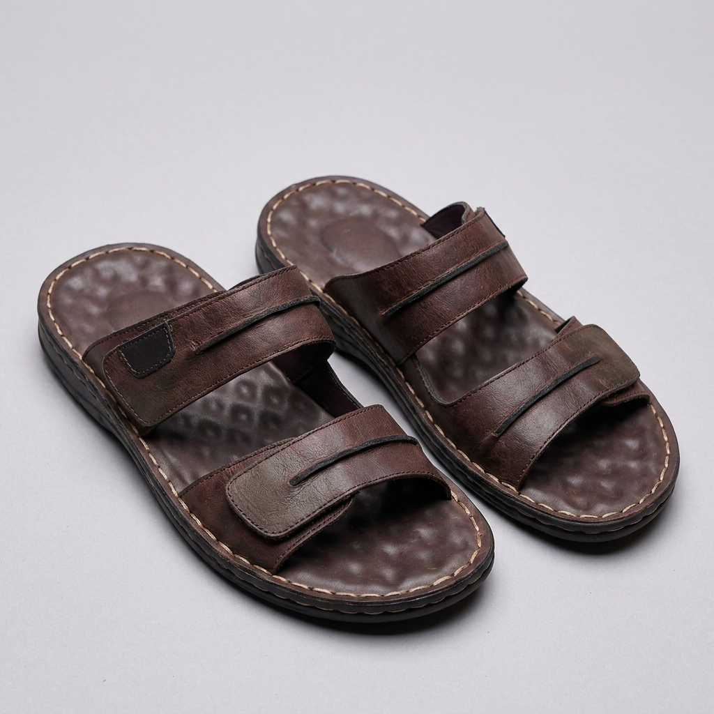 Open Sandalen Met Dubbele Banden | Navando