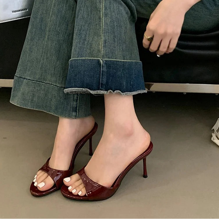 Open Teen Mule Met Naaldhak | Navando 