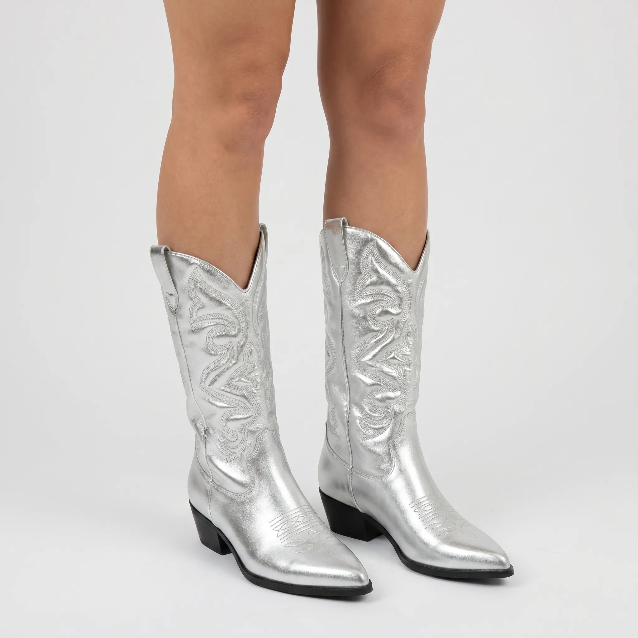 Opvallende Metallic Cowboylaarzen | Navando 