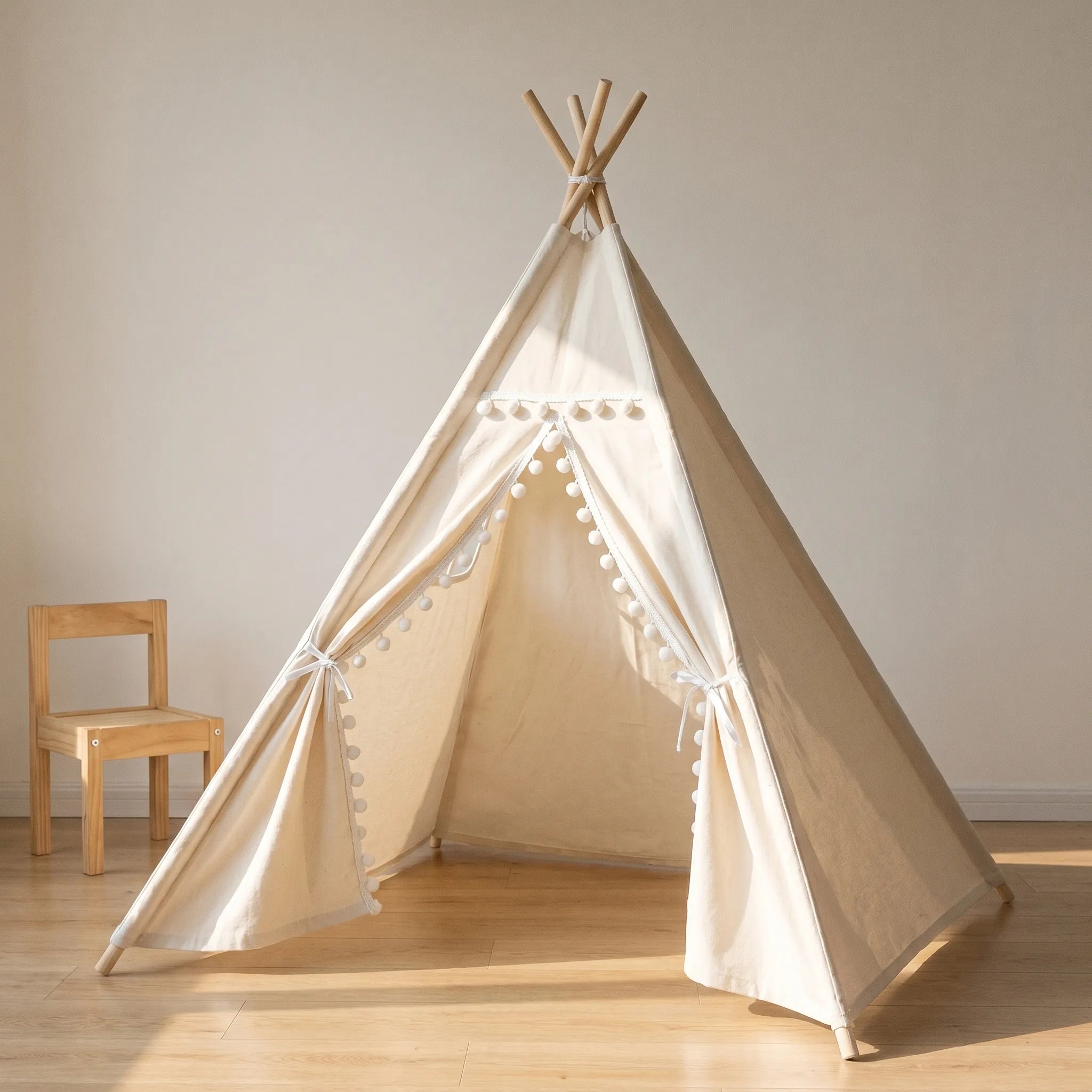 Opvouwbare Kindertent Met Houten Palen | Navando 