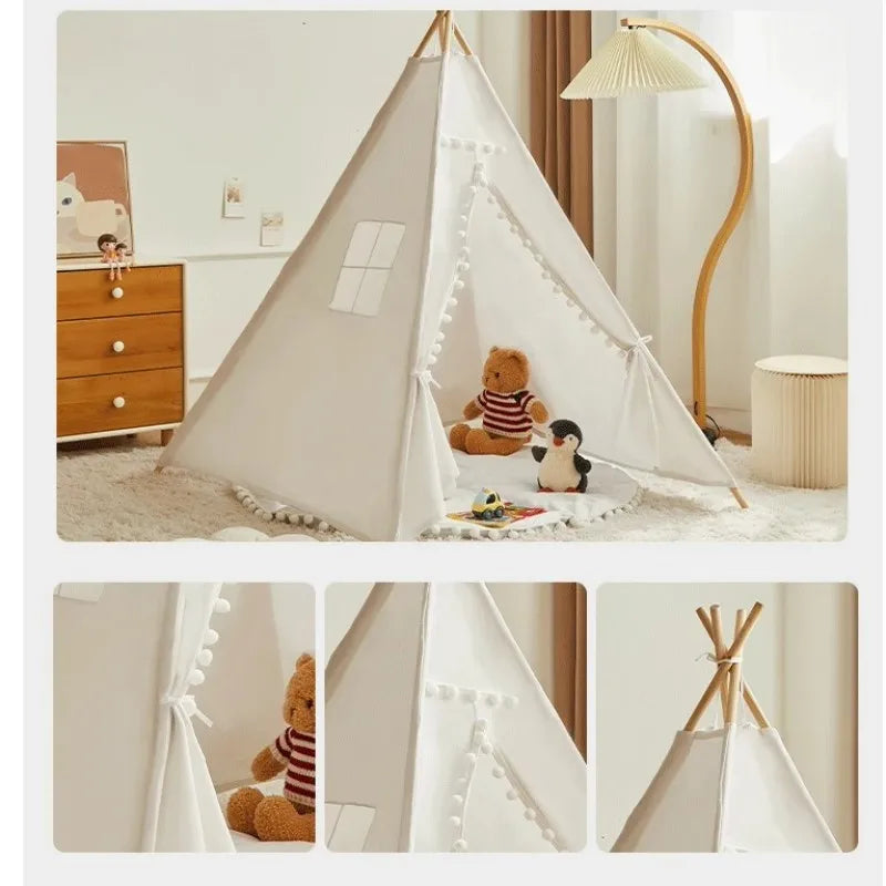 Opvouwbare Kindertent Met Houten Palen | Navando 
