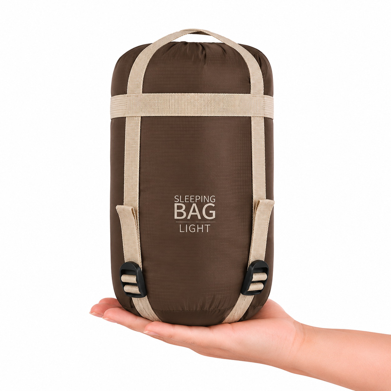 Outdoor Essentials | Dubbellaagse slaapzak met compressiesysteem Bruin