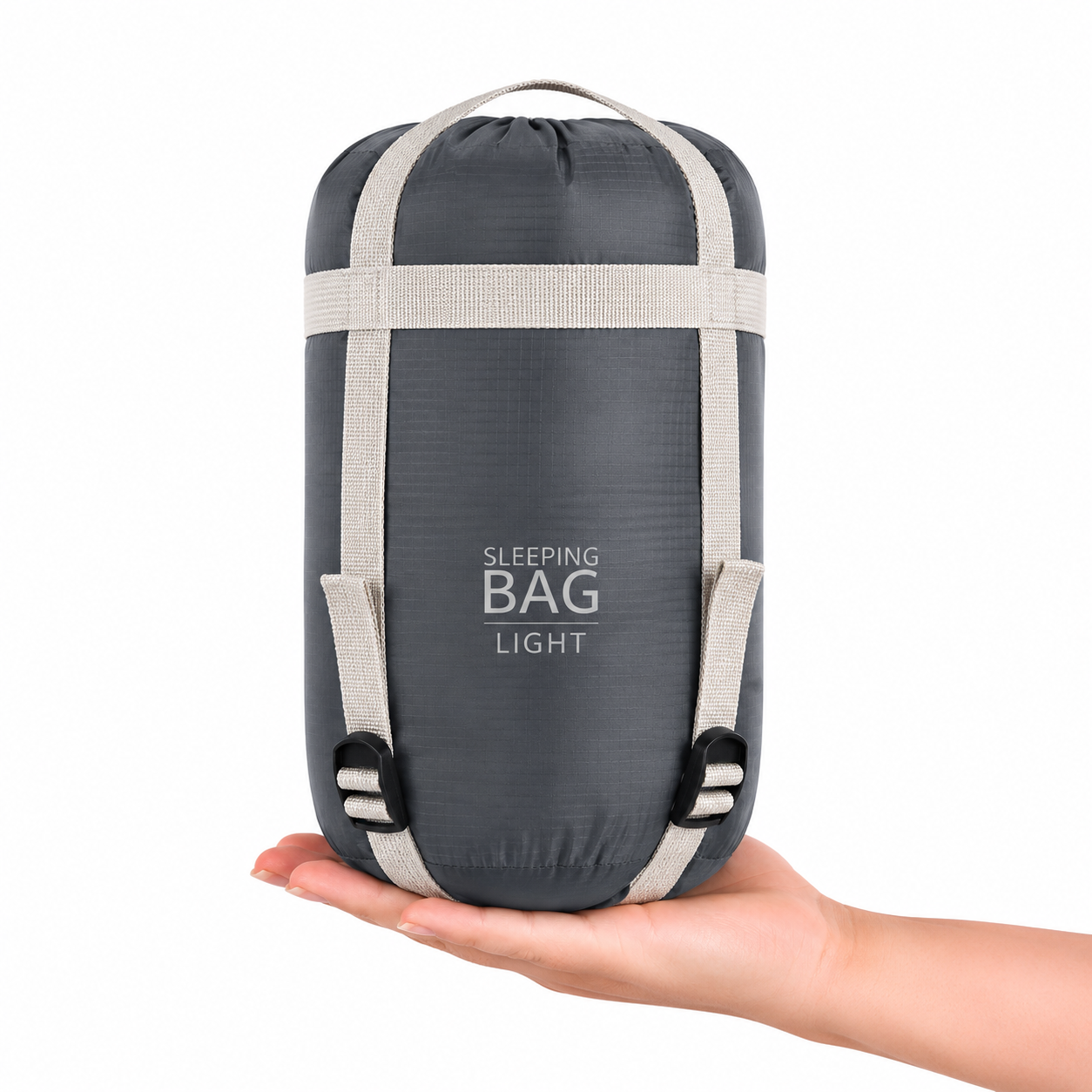 Outdoor Essentials | Dubbellaagse slaapzak met compressiesysteem Donkergrijs