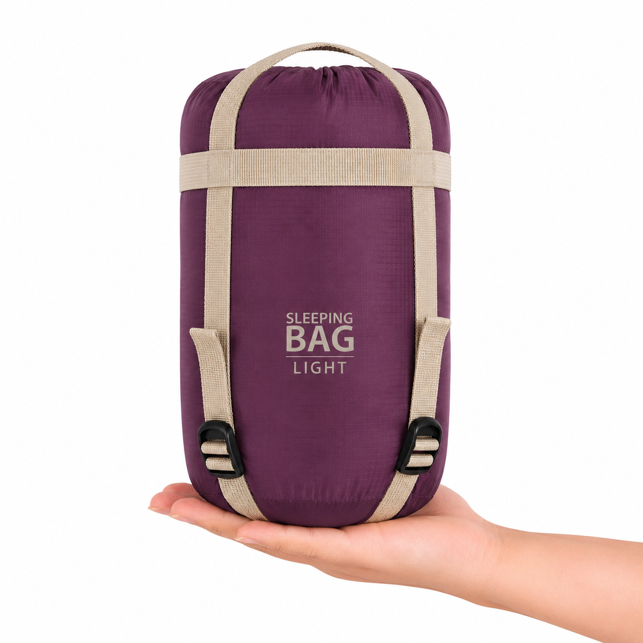 Outdoor Essentials | Dubbellaagse slaapzak met compressiesysteem Paars