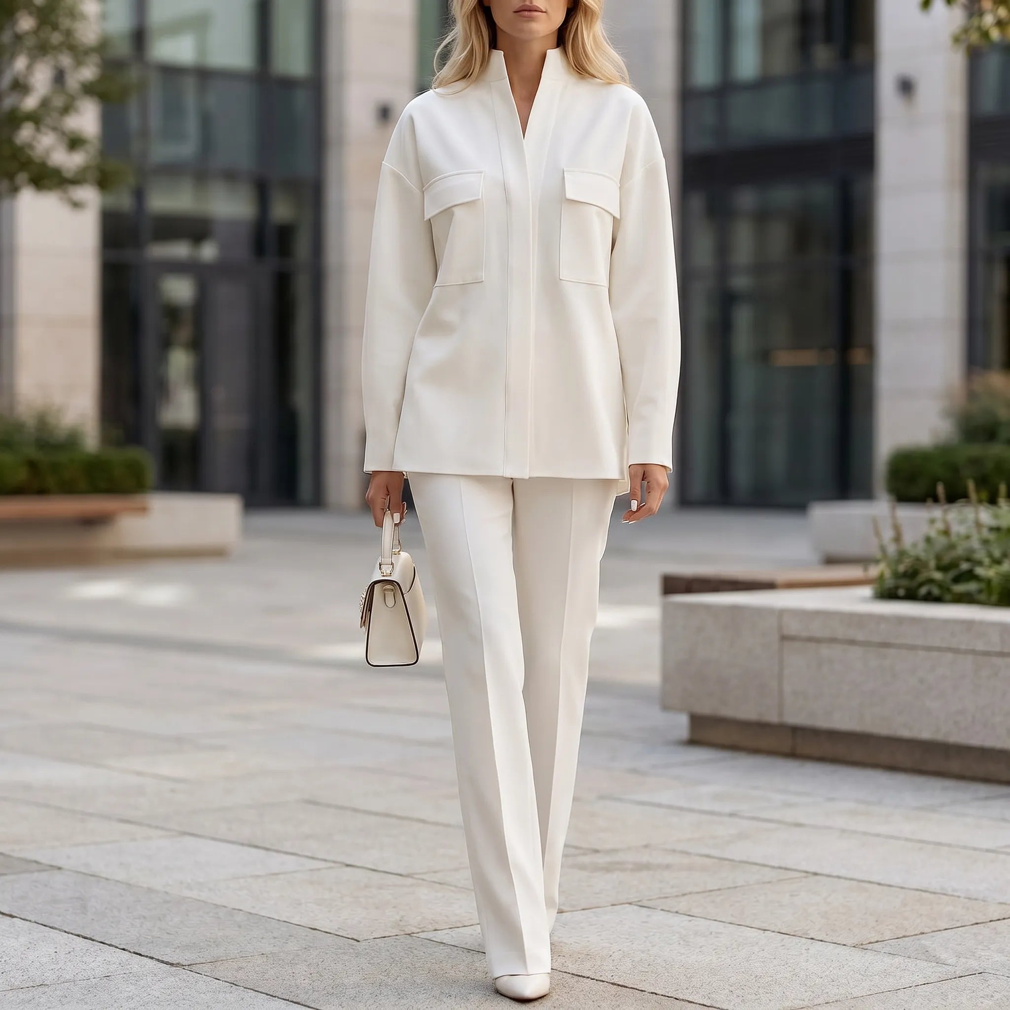 Oversized Blouse Met Op Maat Gemaakte Broek | Navando 