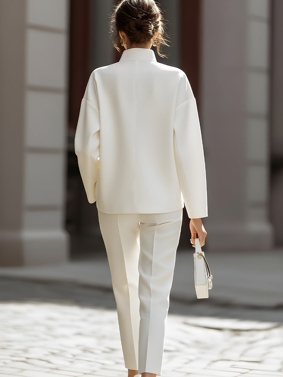 Oversized Blouse Met Op Maat Gemaakte Broek | Navando 