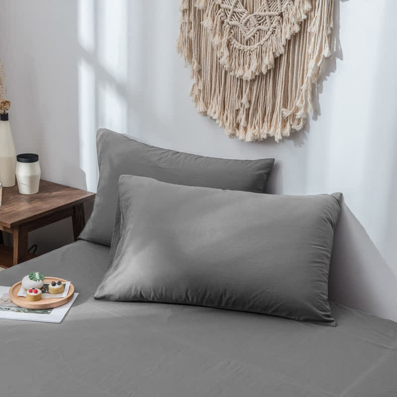 Ownkoti | Katoenen kussenslopen set met subtiele textuur 1