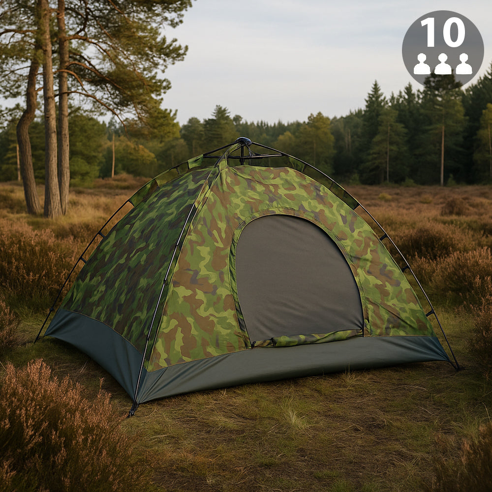 Quick-Up | Weerbestendige camouflage tent met automatisch snelsysteem 11