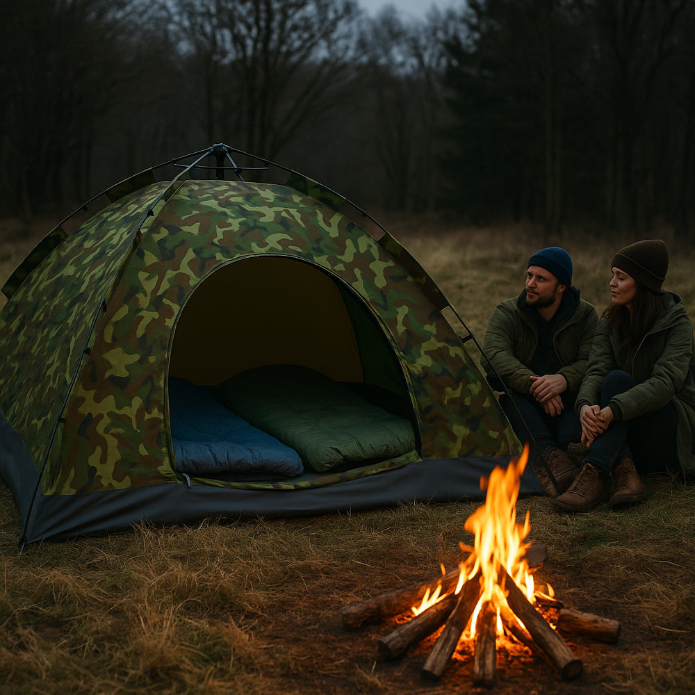 Quick-Up | Weerbestendige camouflage tent met automatisch snelsysteem 2