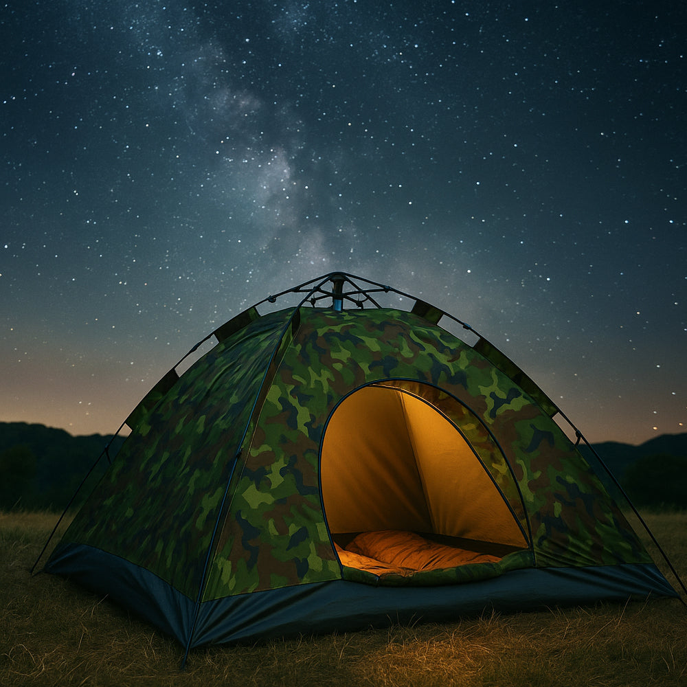 Quick-Up | Weerbestendige camouflage tent met automatisch snelsysteem 3
