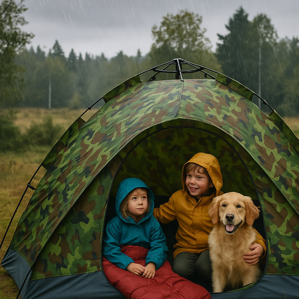 Quick-Up | Weerbestendige camouflage tent met automatisch snelsysteem 4