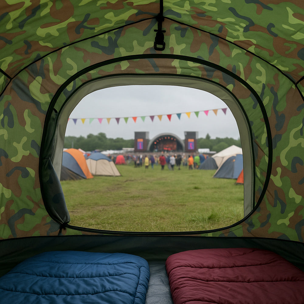 Quick-Up | Weerbestendige camouflage tent met automatisch snelsysteem 5