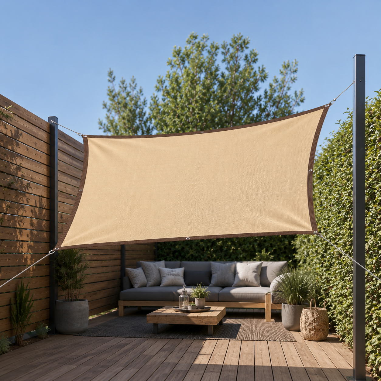 Rechthoekig Schaduwdoek Voor De Tuin | Navando 