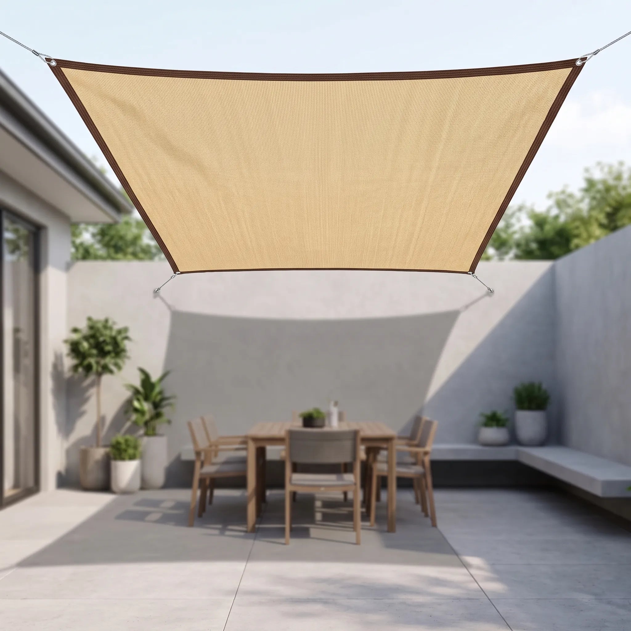 Rechthoekig Schaduwdoek Voor De Tuin | Navando 