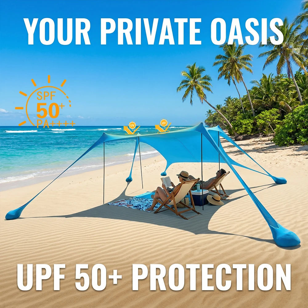 Rekbare Open Strandtent | Navando 