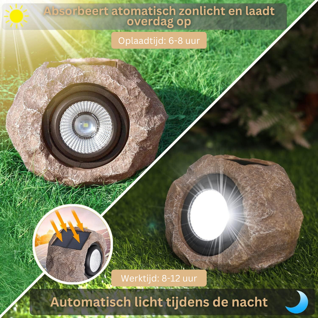 RockBright | Milieuvriendelijke solar tuinverlichting met automatische aan/uit functie 1
