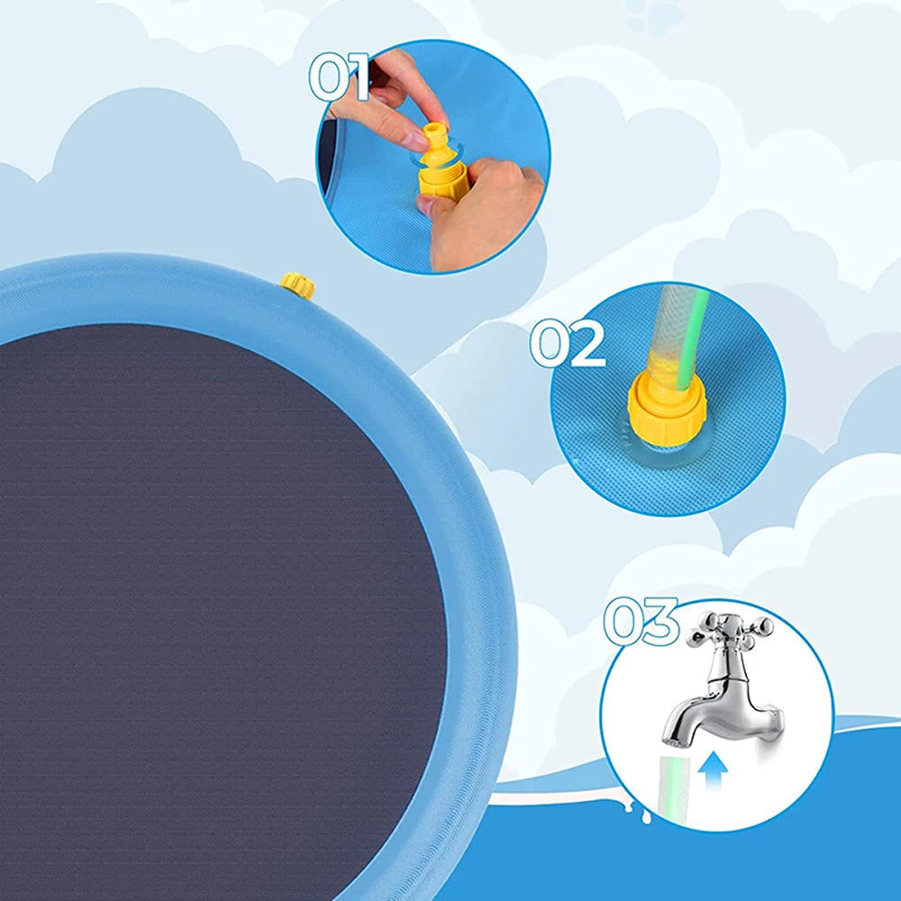 Ronde Waterspeelmat Met Opstaande Rand | Navando 