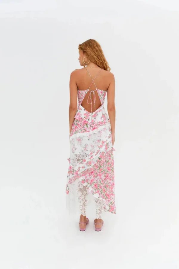 Rosalie | Gelaagde jurk met diepe halslijn en ruchedetails 6