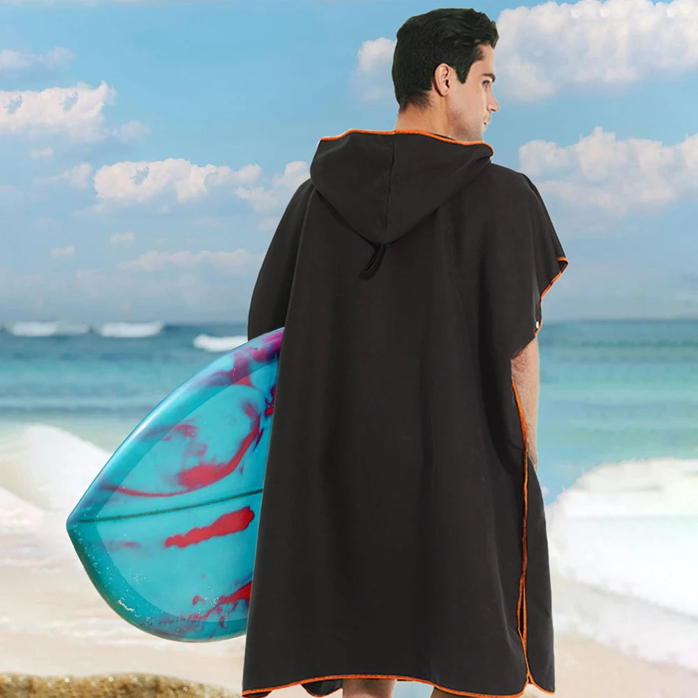 Ruime Sneldrogende Surfponcho Met Capuchon | Navando 